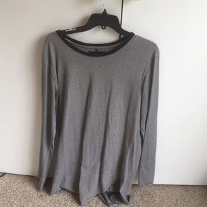 PacSun Black and White Striped Long Sleeve Shirt